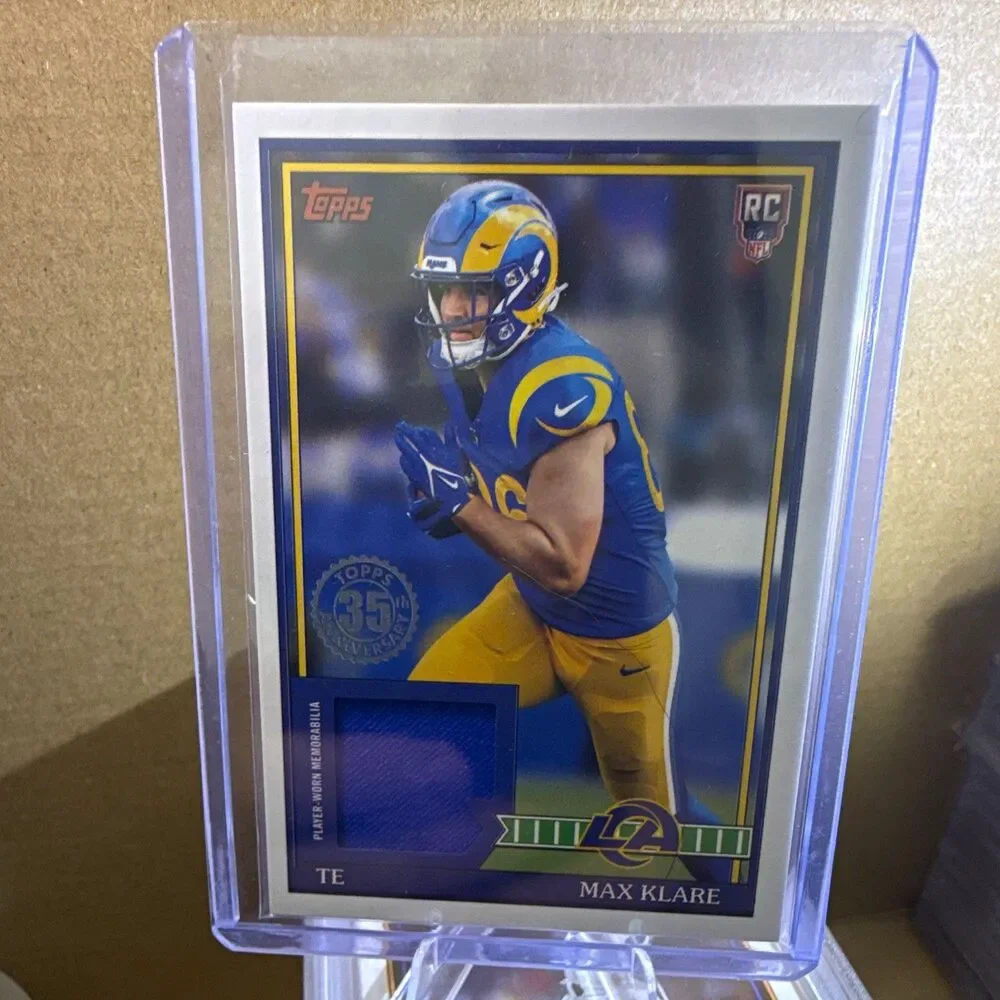 2026 Topps Flagship Football Max Klare Rams 1991 Rookie Relic #91RR-MKL